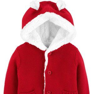 CARTER'S Baby Girl Sherpa-Lined Cardigan | 6M NWT